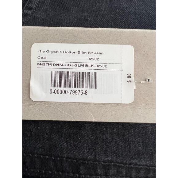 NWT Everlane Men's The Organic Cotton Slim Fit Denim Jeans Coal Black Size 32X32 - Picture 8 of 11
